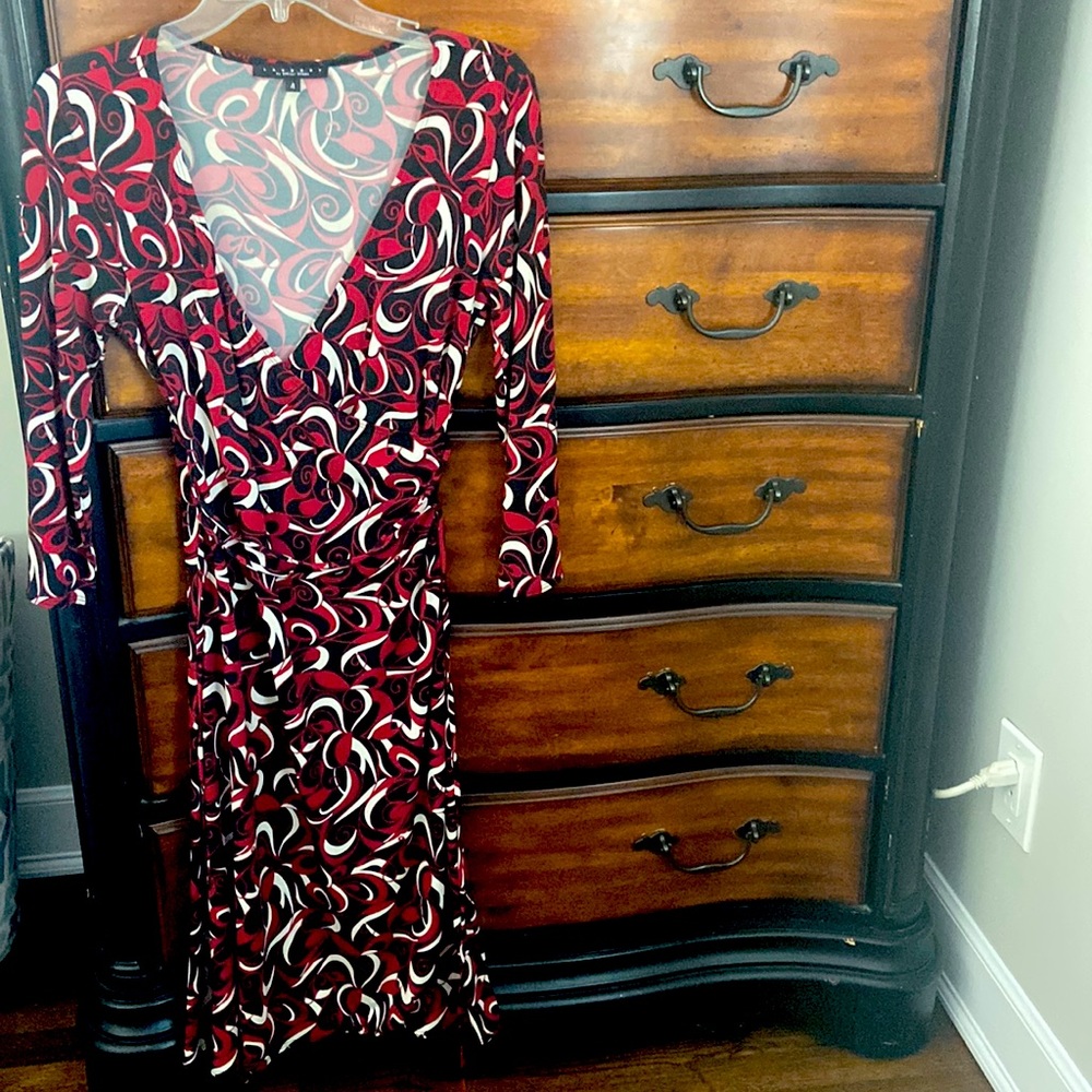 Laundry by Shelli Segal faux wrap dress